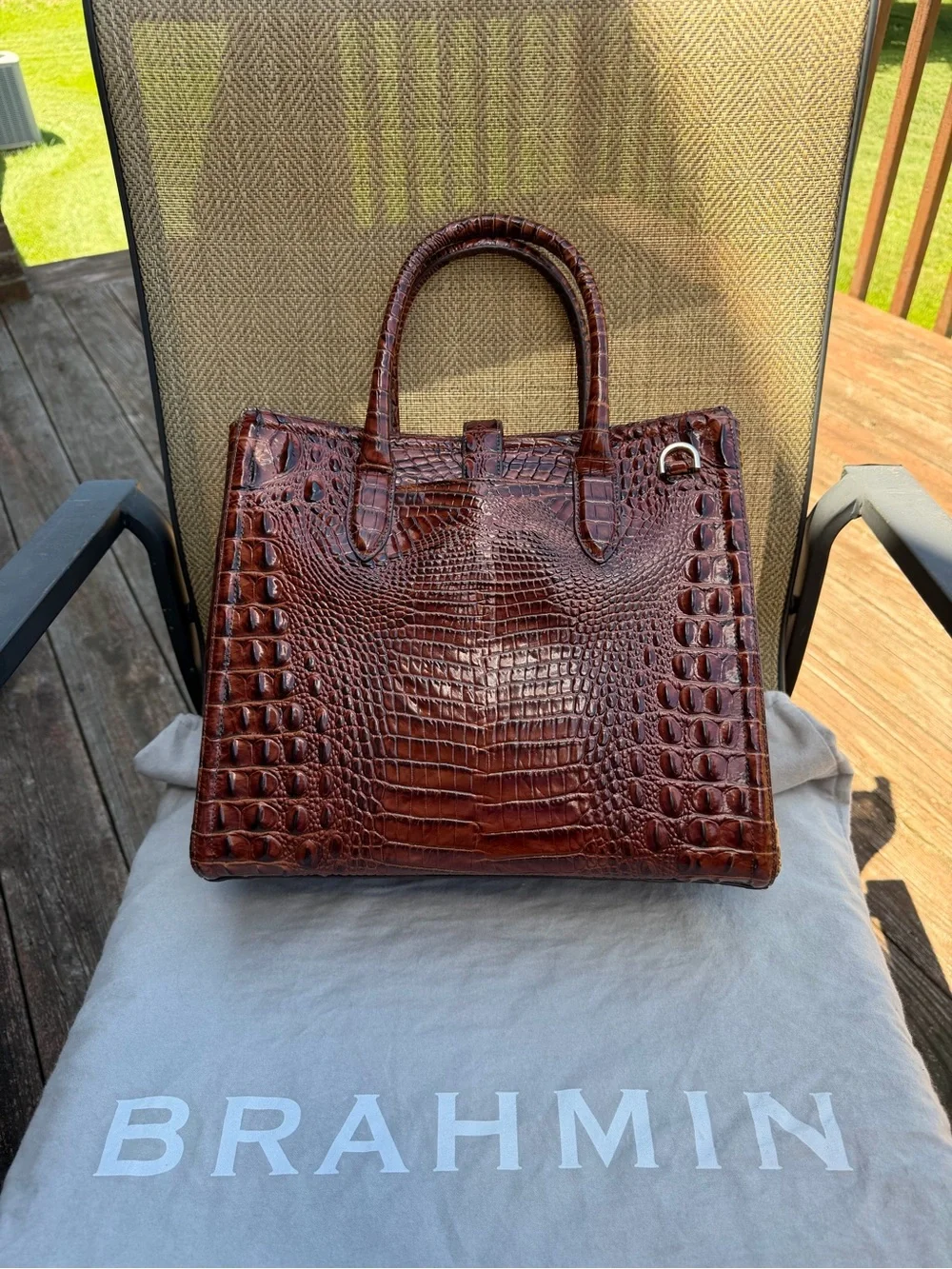 Brahmin NAKITA Satchel Handbag in MELBOURNE PECAN - Picture 2 of 8